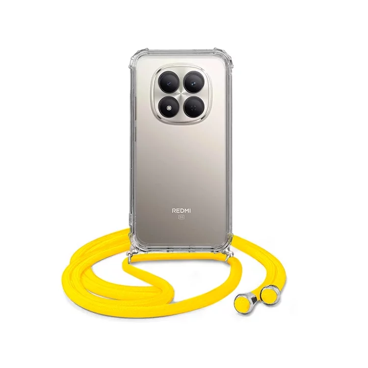 ETUI CROSSBODY NA TELEFON XIAOMI REDMI NOTE 15 PRO 5G ŻÓŁTY Sznurek Smycz