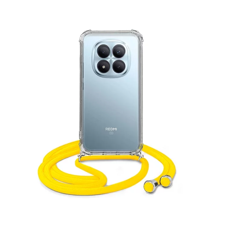 ETUI CROSSBODY NA TELEFON XIAOMI REDMI NOTE 15 PRO PLUS 5G ŻÓŁTY Sznurek Smycz