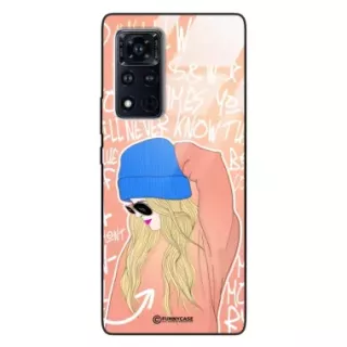 Etui Black Case Glass Hipster Babe do HUAWEI HONOR VIEW V40 5G Lifestyle ST_HIB114