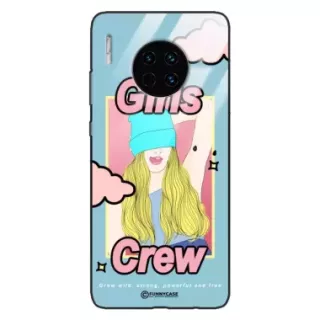 Etui Black Case Glass Hipster Babe do HUAWEI MATE 30 Girl Power Pop Art. ST_HIB115