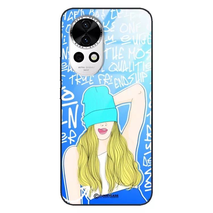 Etui Black Case Glass Hipster Babe do HUAWEI NOVA 12 Girl Power ST_HIB113