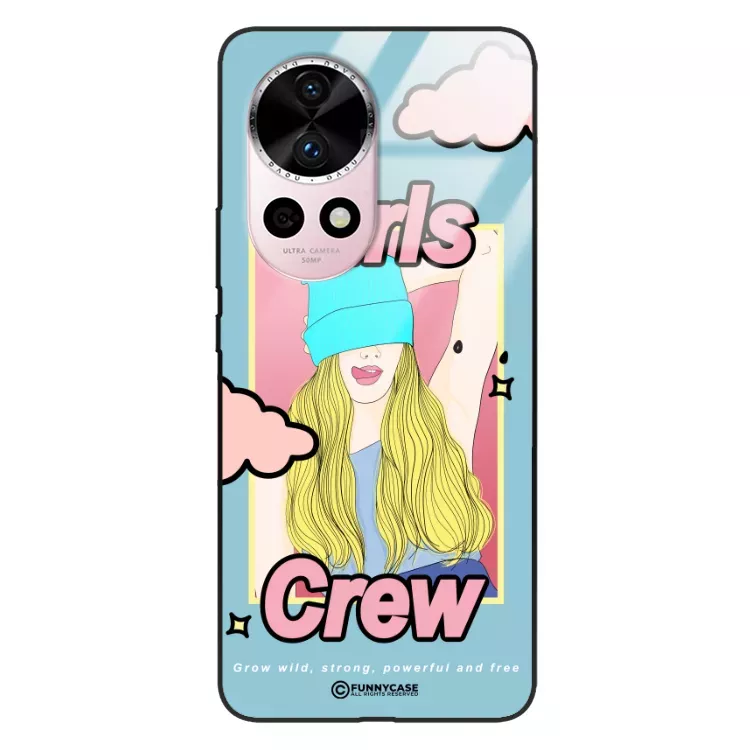 Etui Black Case Glass Hipster Babe do HUAWEI NOVA 12 ULTRA Girl Power Pop Art. ST_HIB115