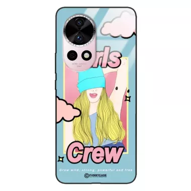 Etui Black Case Glass Hipster Babe do HUAWEI NOVA 12 ULTRA Girl Power Pop Art. ST_HIB115
