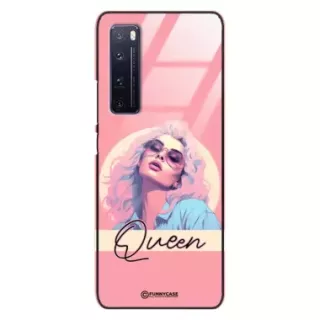 Etui Black Case Glass Hipster Babe do HUAWEI NOVA 7 PRO Glamour Queen ST_HIB100