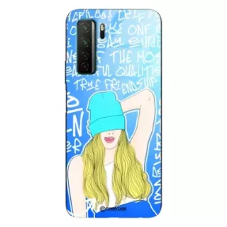 Etui Black Case Glass Hipster Babe do HUAWEI NOVA 7SE Girl Power ST_HIB113