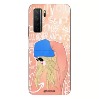 Etui Black Case Glass Hipster Babe do HUAWEI P40 LITE 5G Lifestyle ST_HIB114