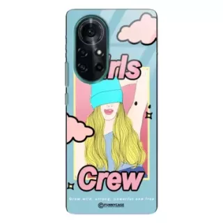 Etui Black Case Glass Hipster Babe do HUAWEI NOVA 8 Girl Power Pop Art. ST_HIB115