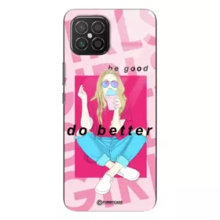 Etui Black Case Glass Hipster Babe do HUAWEI NOVA 8 SE Styl Fashion ST_HIB117