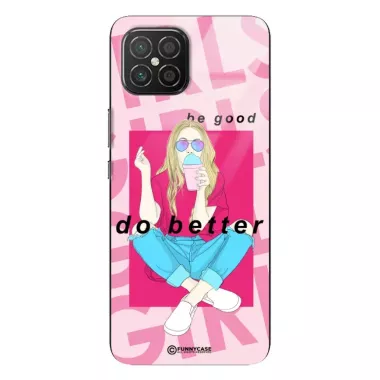 Etui Black Case Glass Hipster Babe do HUAWEI NOVA 8 SE Styl Fashion ST_HIB117
