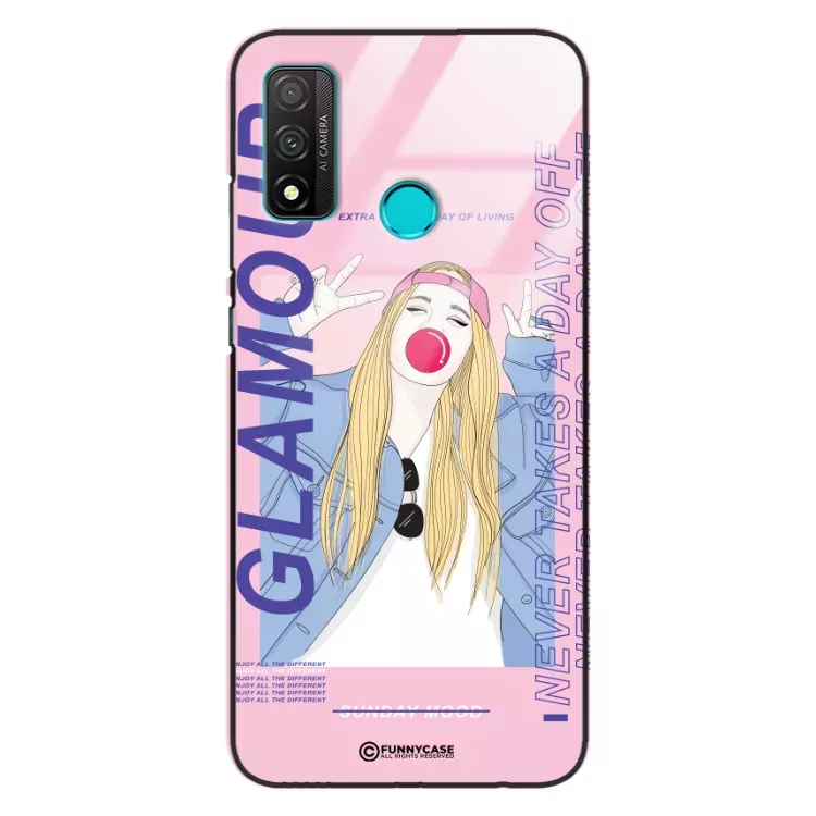 Etui Black Case Glass Hipster Babe do HUAWEI P SMART 2020 Glamour ST_HIB118
