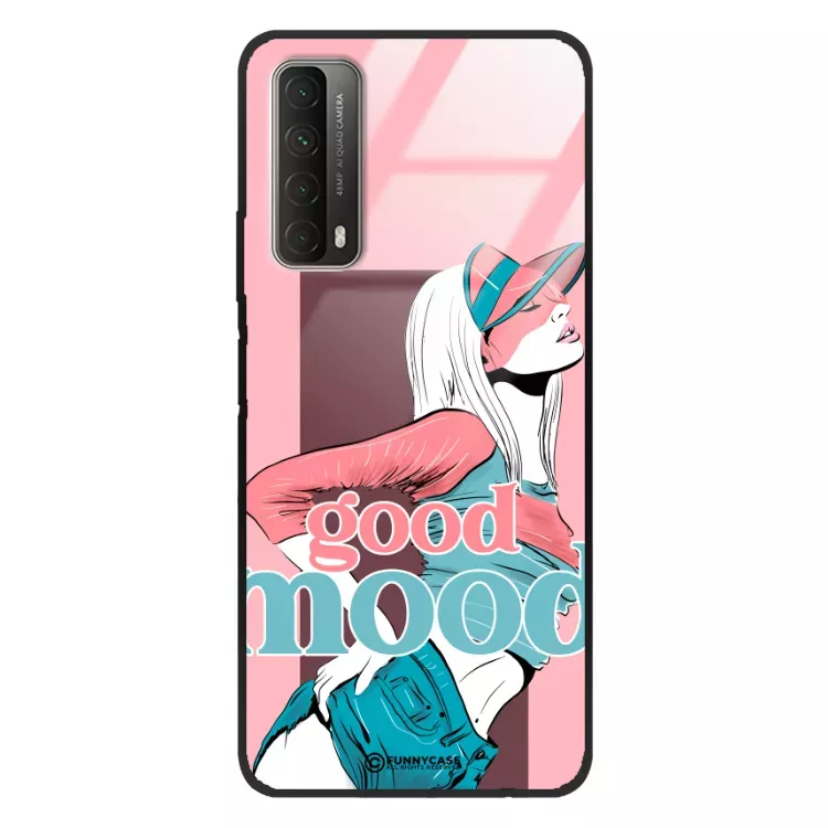 Etui Black Case Glass Hipster Babe do HUAWEI Y7a Glamour ST_HIB123