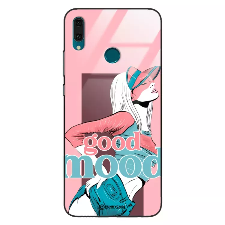 Etui Black Case Glass Hipster Babe do HUAWEI Y9 2019 Glamour ST_HIB123