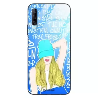 Etui Black Case Glass Hipster Babe do HUAWEI HONOR 9X PRO Girl Power ST_HIB113