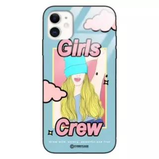 Etui Black Case Glass Hipster Babe do APPLE IPHONE 11 Girl Power Pop Art. ST_HIB115