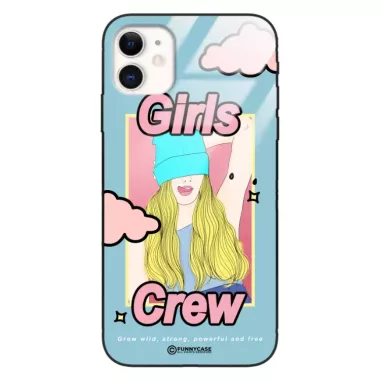 Etui Black Case Glass Hipster Babe do APPLE IPHONE 11 Girl Power Pop Art. ST_HIB115