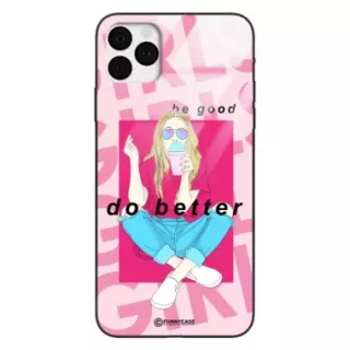 Etui Black Case Glass Hipster Babe do APPLE IPHONE 11 PRO Styl Fashion ST_HIB117