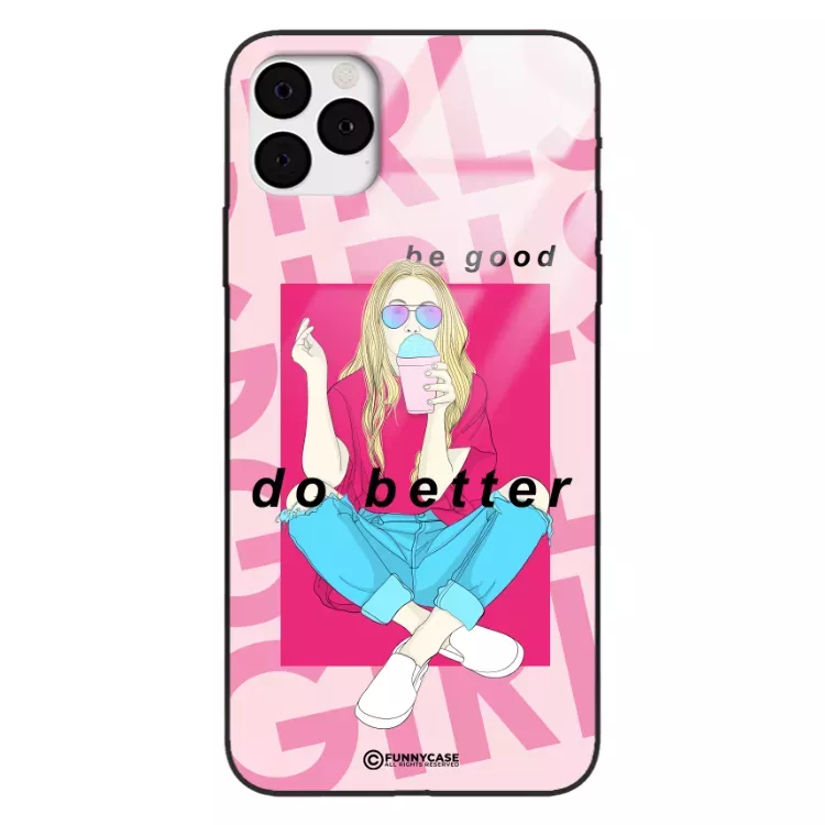 Etui Black Case Glass Hipster Babe do APPLE IPHONE 11 PRO Styl Fashion ST_HIB117