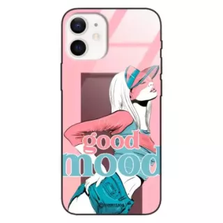 Etui Black Case Glass Hipster Babe do APPLE IPHONE 12 MINI Glamour ST_HIB123