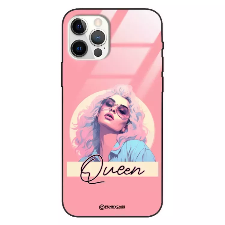 Etui Black Case Glass Hipster Babe do APPLE IPHONE 12 PRO Glamour Queen ST_HIB100