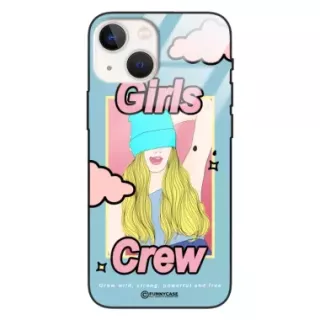Etui Black Case Glass Hipster Babe do APPLE IPHONE 13 MINI Girl Power Pop Art. ST_HIB115
