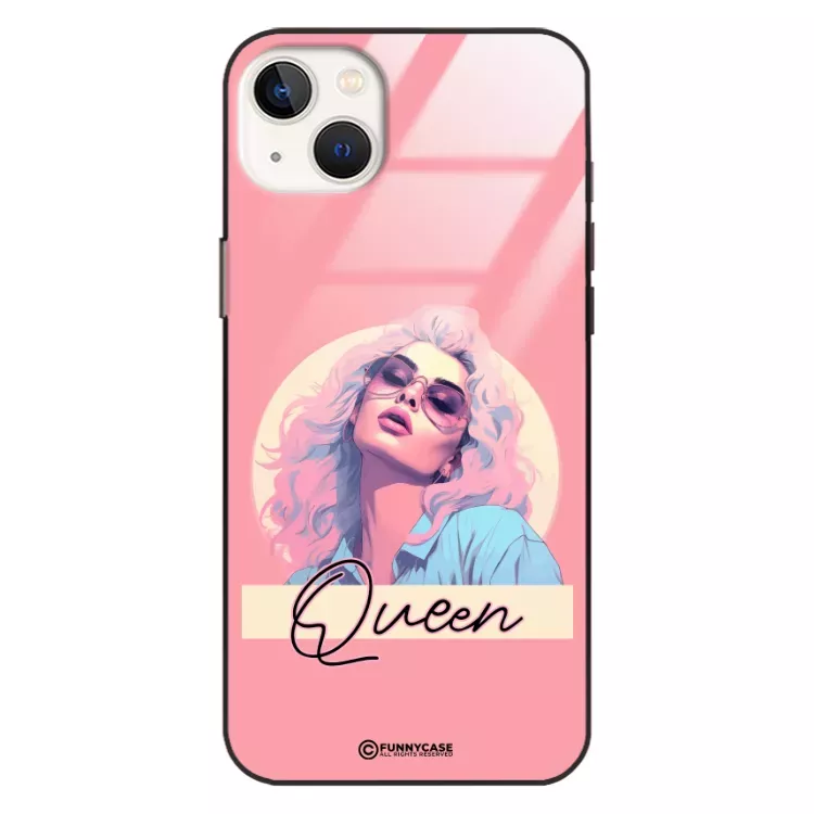 Etui Black Case Glass Hipster Babe do APPLE IPHONE 14 PLUS Glamour Queen ST_HIB100