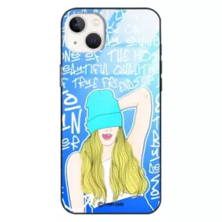 Etui Black Case Glass Hipster Babe do APPLE IPHONE 15 PLUS Girl Power ST_HIB113