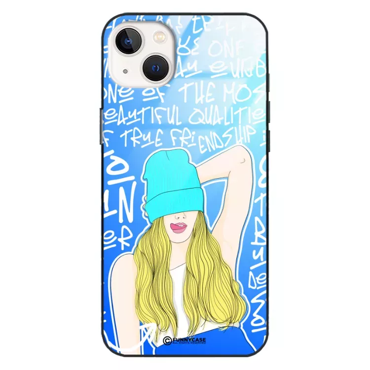 Etui Black Case Glass Hipster Babe do APPLE IPHONE 15 PLUS Girl Power ST_HIB113