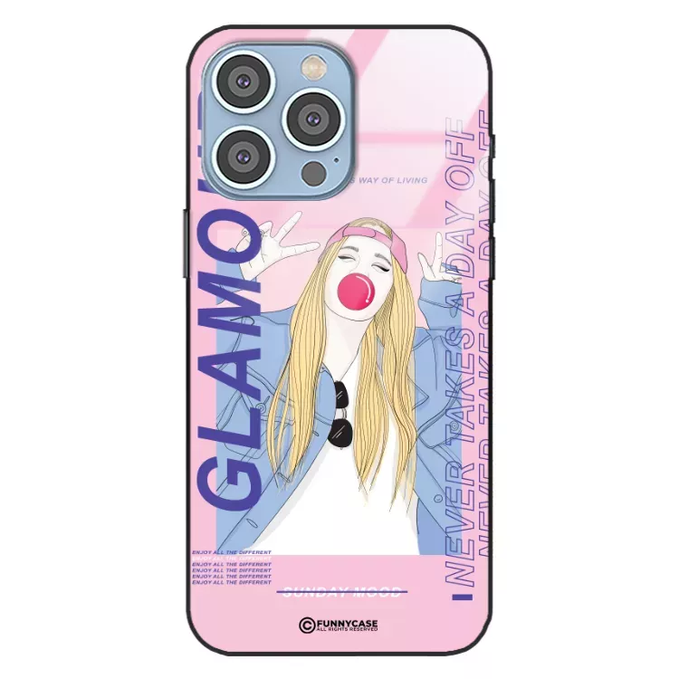 Etui Black Case Glass Hipster Babe do APPLE IPHONE 15 PRO MAX Glamour ST_HIB118