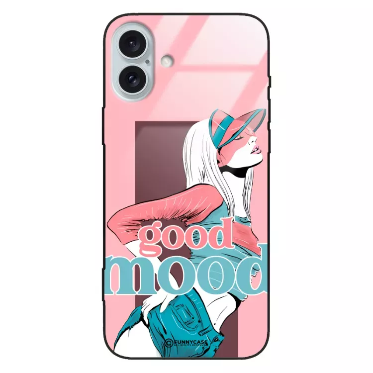 Etui Black Case Glass Hipster Babe do APPLE IPHONE 16 PLUS Glamour ST_HIB123