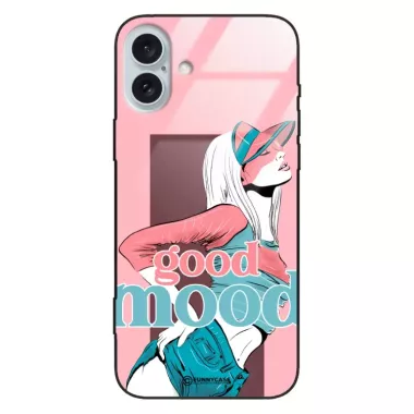 Etui Black Case Glass Hipster Babe do APPLE IPHONE 16 PLUS Glamour ST_HIB123