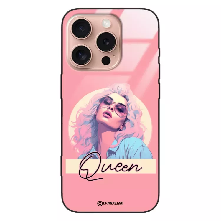 Etui Black Case Glass Hipster Babe do APPLE IPHONE 16 PRO Glamour Queen ST_HIB100