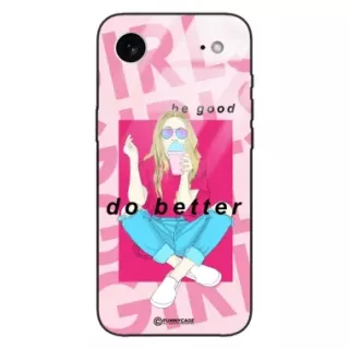 Etui Black Case Glass Hipster Babe do APPLE IPHONE 17 AIR Styl Fashion ST_HIB117