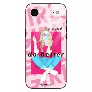 Etui Black Case Glass Hipster Babe do APPLE IPHONE 17 AIR Styl Fashion ST_HIB117