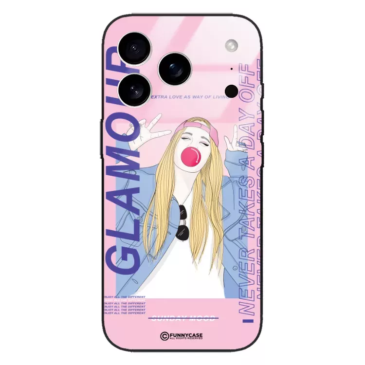 Etui Black Case Glass Hipster Babe do APPLE IPHONE 17 PRO Glamour ST_HIB118