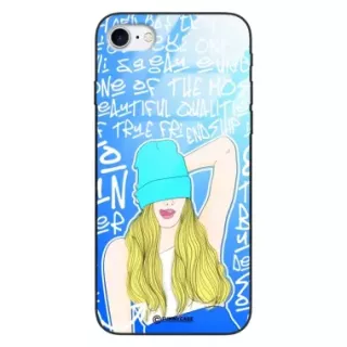 Etui Black Case Glass Hipster Babe do APPLE IPHONE 8 Girl Power ST_HIB113