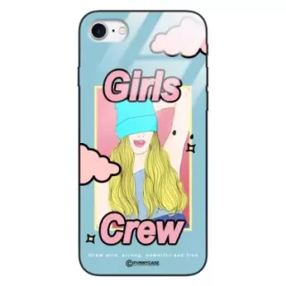 Etui Black Case Glass Hipster Babe do APPLE iPHONE SE3 Girl Power Pop Art. ST_HIB115