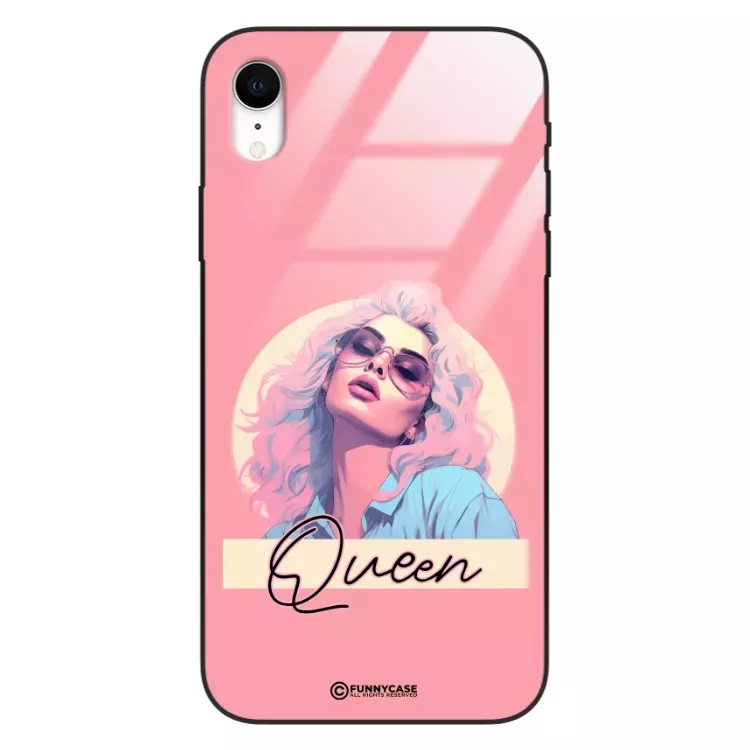 Etui Black Case Glass Hipster Babe do APPLE IPHONE XR Glamour Queen ST_HIB100