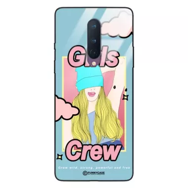 Etui Black Case Glass Hipster Babe do ONEPLUS 8 Girl Power Pop Art. ST_HIB115