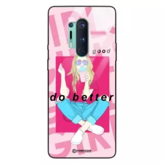 Etui Black Case Glass Hipster Babe do ONEPLUS 8 PRO Styl Fashion ST_HIB117