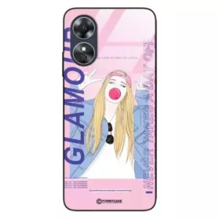 Etui Black Case Glass Hipster Babe do OPPO A17 Glamour ST_HIB118