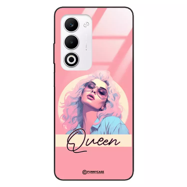 Etui Black Case Glass Hipster Babe do OPPO A5 5G Glamour Queen ST_HIB100