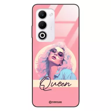 Etui Black Case Glass Hipster Babe do OPPO A5 5G Glamour Queen ST_HIB100