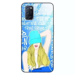 Etui Black Case Glass Hipster Babe do OPPO A52 Girl Power ST_HIB113