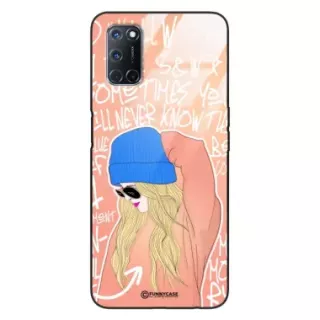 Etui Black Case Glass Hipster Babe do OPPO A72 Lifestyle ST_HIB114