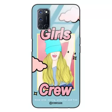 Etui Black Case Glass Hipster Babe do OPPO A92 Girl Power Pop Art. ST_HIB115
