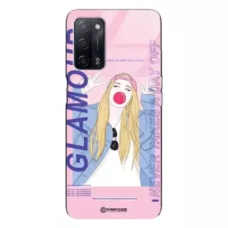 Etui Black Case Glass Hipster Babe do OPPO A55 Glamour ST_HIB118