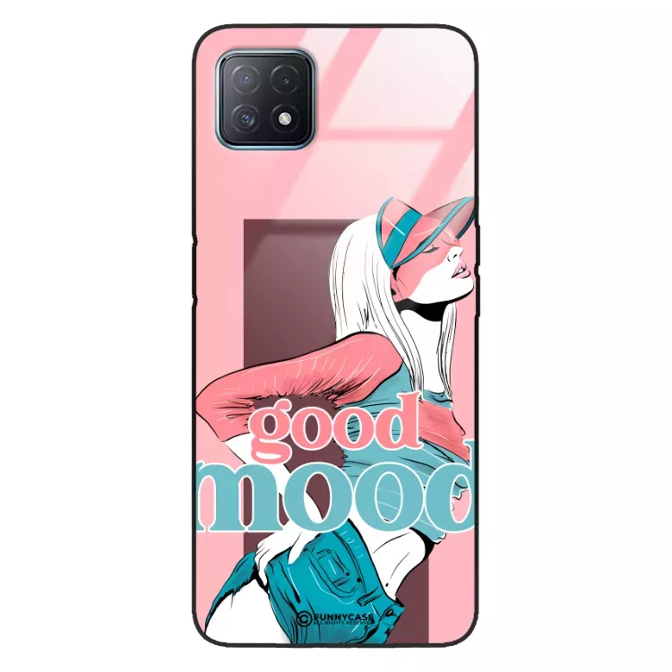Etui Black Case Glass Hipster Babe do OPPO A72 5G Glamour ST_HIB123