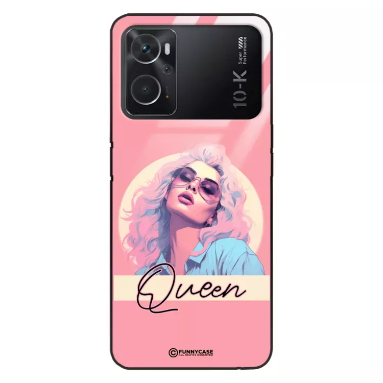 Etui Black Case Glass Hipster Babe do OPPO K10 PRO 5G Glamour Queen ST_HIB100