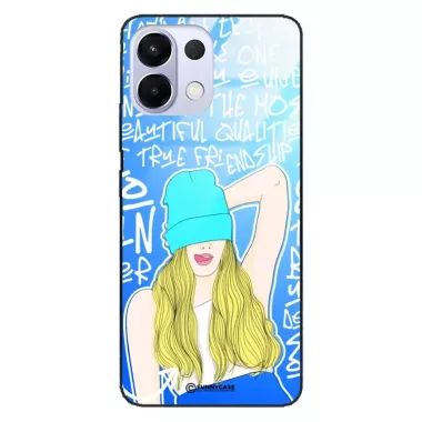 Etui Black Case Glass Hipster Babe do OPPO K12S 5G Girl Power ST_HIB113