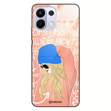 Etui Black Case Glass Hipster Babe do OPPO K13 5G Lifestyle ST_HIB114